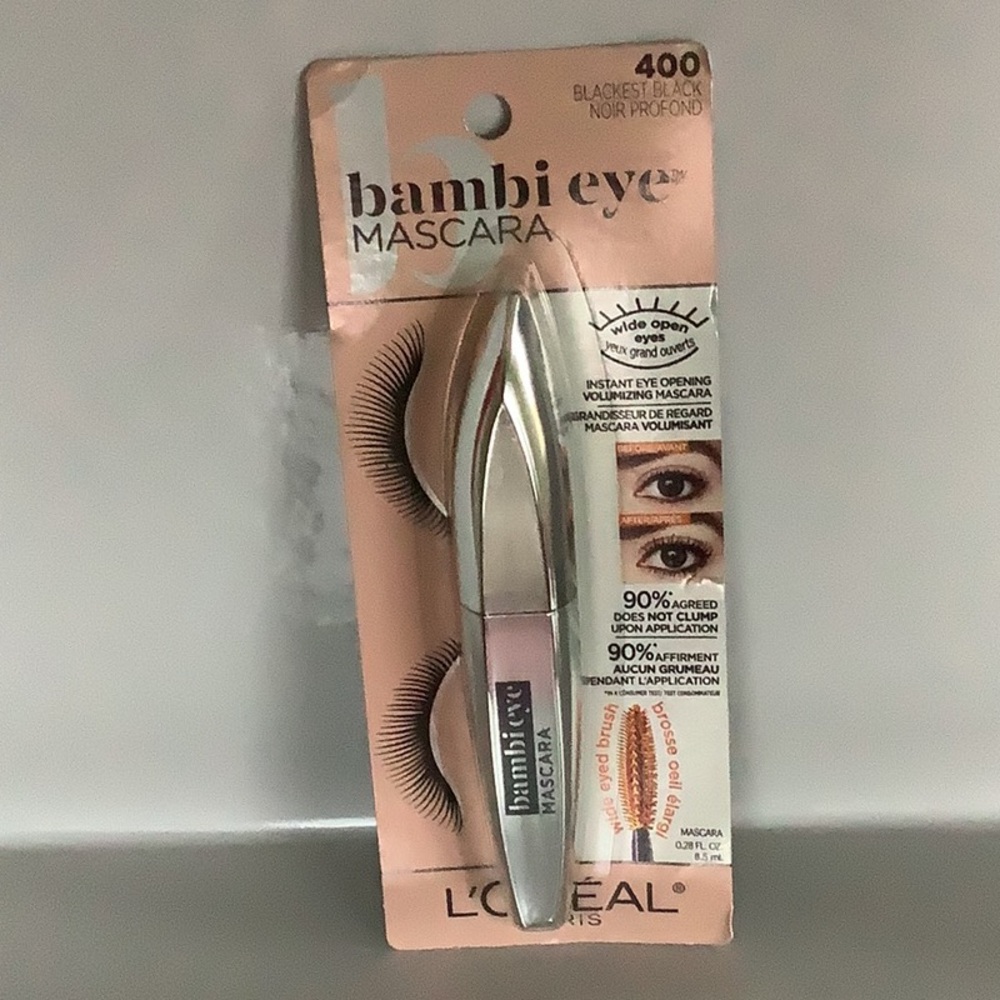 NEW L’Oréal Bambi eye Blackest Black #400 Mascara - 0.28 fl. oz (8.5 ml)